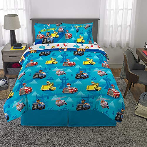 Franco Kids Bedding Super Soft Comforter and Sheet Set with Sham, 7 Piece Full Size, Paw Patrol Franco