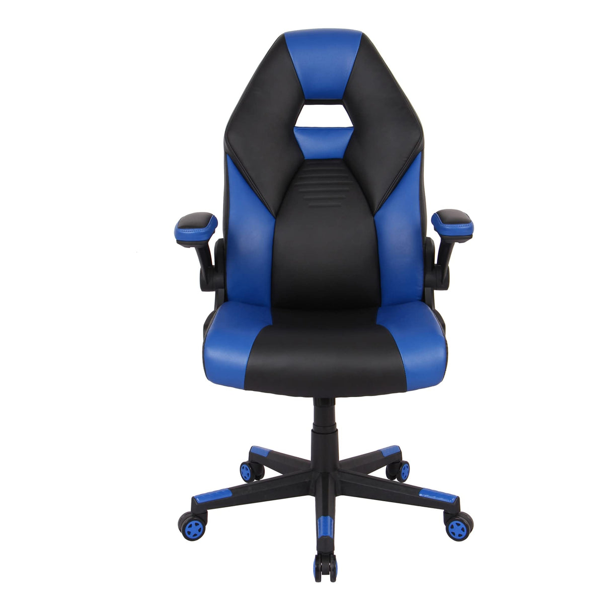 RS Gaming™ RGX Faux Leather High-Back Gaming Office Chair, Black/Blue, BIFMA Compliant RS Gaming