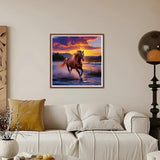 Kulvci Diamond Painting Kits for Adults, Horse Round Full Drill Diamond Art Kits, 5D DIY Diamonds Crafts for Home Wall Decoration Gifts 12×12inch Kulvci