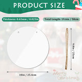 6 Pcs Sublimation Door Hanger Blanks, 10 Inch Round Sublimation Metal Sign Blanks Door Hangers, Sublimation Christmas Ornament Blanks, Aluminum Sublimation Photo Blank for DIY Crafts Door Home Decor ToBeAce