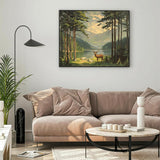 Natuyalo Paint by Numbers for Adults Beginner, Elk in Forest Acrylic Easy Paint by Numbers Kits Natural Landscape Craft Kits for Adults Suitable for Home Wall Decoration Flameless 16x20 Inch Natuyalo