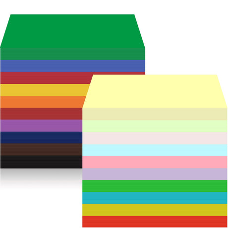 Yahenda 500 Pieces Construction Paper Lightweight 12'' x 18'' Colored Card Stock Bulk Craft Printer Paper for Drawing Art DIY Craft Scrapbook Party(Assorted Color) Yahenda