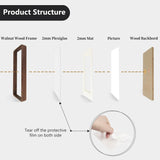 FLECHAZO 6x8 Picture Frame Wood with 5x7 Mat, Natural Solid Walnut Wooden 6 by 8 Photo Frames for Tabletop or Wall Mounting Display FLECHAZO