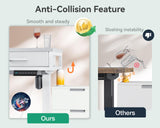 AODK Electric Standing Desk with Drawers, 55 Inch Height Adjustable Desk with Power Outlets, Sit Stand Table, Writing Computer Desk for Home, Office, Workstation, White AODK