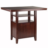 Winsome Albany High Dining Table, Walnut, 29.92 in x 41.73 in x 35.83 in Winsome