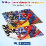 Puzzles for Kids Ages 4-8,Kids Puzzles in a Metal Box,Cool Toys Puzzles,Children Boys Girls Learning Educational Puzzles,100 Pieces wieewg