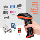 Tera Pro Series Wireless 1D 2D QR Barcode Scanner with Cradle Display Counting Screen Extra Fast Scanning Speed Ultra High Resolution Handheld Image Bar Code Reader for Warehouse Inventory HW0008 Tera
