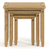 Furniture Dash - Small Coffee Table - Nesting Tables - Wood Nesting Tables - Small Coffee Tables for Living Room - Nesting Tables Set of 3 - (Brown) Furniture Dash