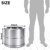 HGD 20 inch Smokeless Firepit Outdoor, Stainless Steel Fire Pit, Smokeless Fire Pit for Outside with Carry Bag for Camping Backyard Patio Garden Picnic HGD