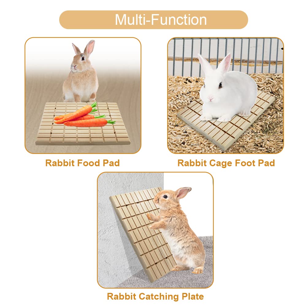 Litewoo Rabbit Scratch Board Claws and Teeth Care Wooden Chew Toys Bunny Chinchilla Guinea Pig Rabbit Antiskid Edible Natural Wood Pad