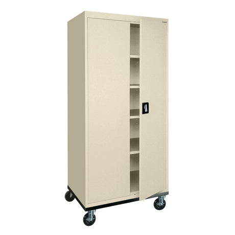 Sandusky Lee Transport Series Mobile Storage Cabinet, Putty Sandusky
