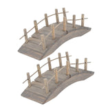 Yardenfun 2pcs Mini Wooden Arch Bridge Artificial Arch Bridge Wooden Bridge for Micro Bonsai Ornament Fence Garden Bridges for Outdoors 4ft Natures Garden Container Micro Scene Miniature Yardenfun