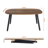 WOHOMO Folding Coffee Table Rustic Small Coffee Tables for Living Room Farmhouse Portable Table for Small Spaces Rectangular Mid Century Coffee Table, No Assembly 31.5 * 15.7 * 17.7IN, Walnut WOHOMO