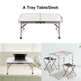 RedSwing Small Folding Table Portable 2 Feet, Small Foldable Table Adjustable Height, Lightweight Aluminum Camping Table, 15.7 in x 23.6 in x 19 in RedSwing