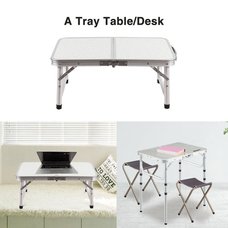 RedSwing Small Folding Table Portable 2 Feet, Small Foldable Table Adjustable Height, Lightweight Aluminum Camping Table, 15.7 in x 23.6 in x 19 in RedSwing