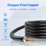 EVDANCE Extension Cord for Tesla 21ft Extension Cable Max Support 12KW 50Amp 240V with NACS Plug Extension Cord for Your Level 1&2 EV Charger Tesla Wall Connector EVDANCE