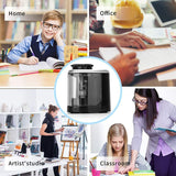 Aogwat Pencil Sharpener Electric Pencil Sharpener for Kids, Blade to Fast Sharpen, Suitable for No.2/School/Classroom/Office/Home (Black) Aogwat
