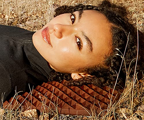 Premium Mahogany Wood Acupressure Mat for Pain Relief, Neuroplasticity and Relaxation | Made in USA, 9.5” W x 11” L x 1.5” H ACUWISE