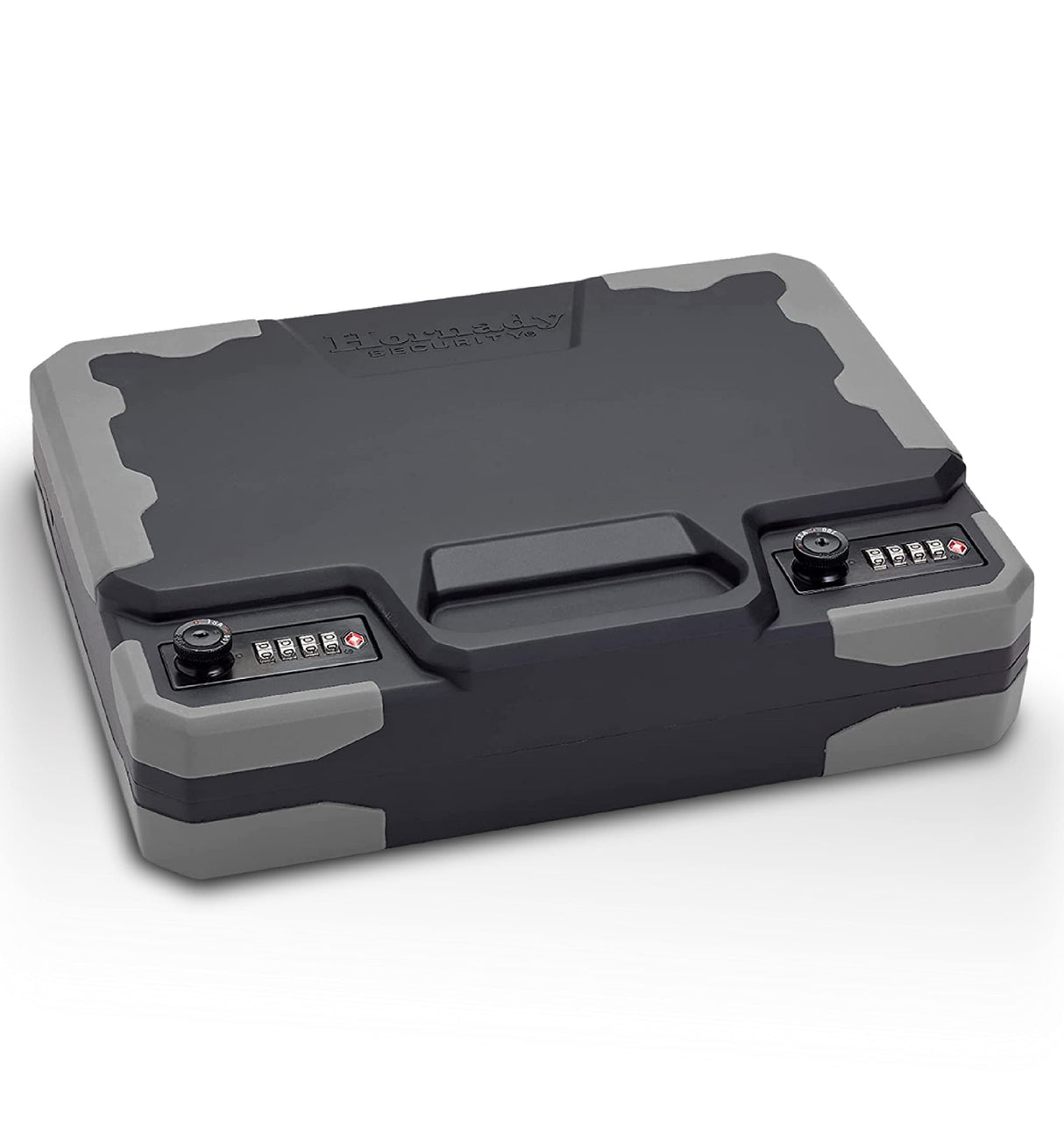 Hornady Treklite Combination Lock Box XXL, 95260 - Travel Safe Lightweight Gun Lock Box with Dual 4-Digit TSA Combination Locks - Protects Firearms, Ammo, & Valuables - 12.2 x 10.1 x 3.3 Inches Hornady