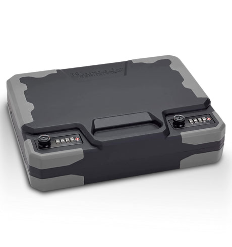 Hornady Treklite Combination Lock Box XXL, 95260 - Travel Safe Lightweight Gun Lock Box with Dual 4-Digit TSA Combination Locks - Protects Firearms, Ammo, & Valuables - 12.2 x 10.1 x 3.3 Inches Hornady