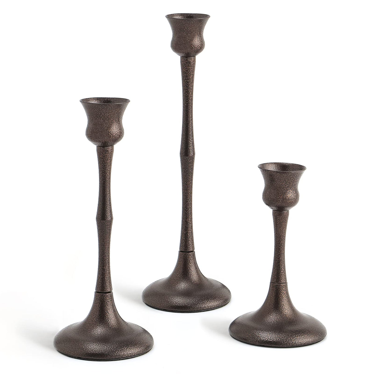 Candle Stick Candle Holder Set of 3 Metal Candlestick Holders Candle Stand Taper Candle Holders for Table Centerpiece Fireplace Mantle Decor, Ideal Gift for Wedding Thanksgiving Christmas Housewarming SHOHAYTO