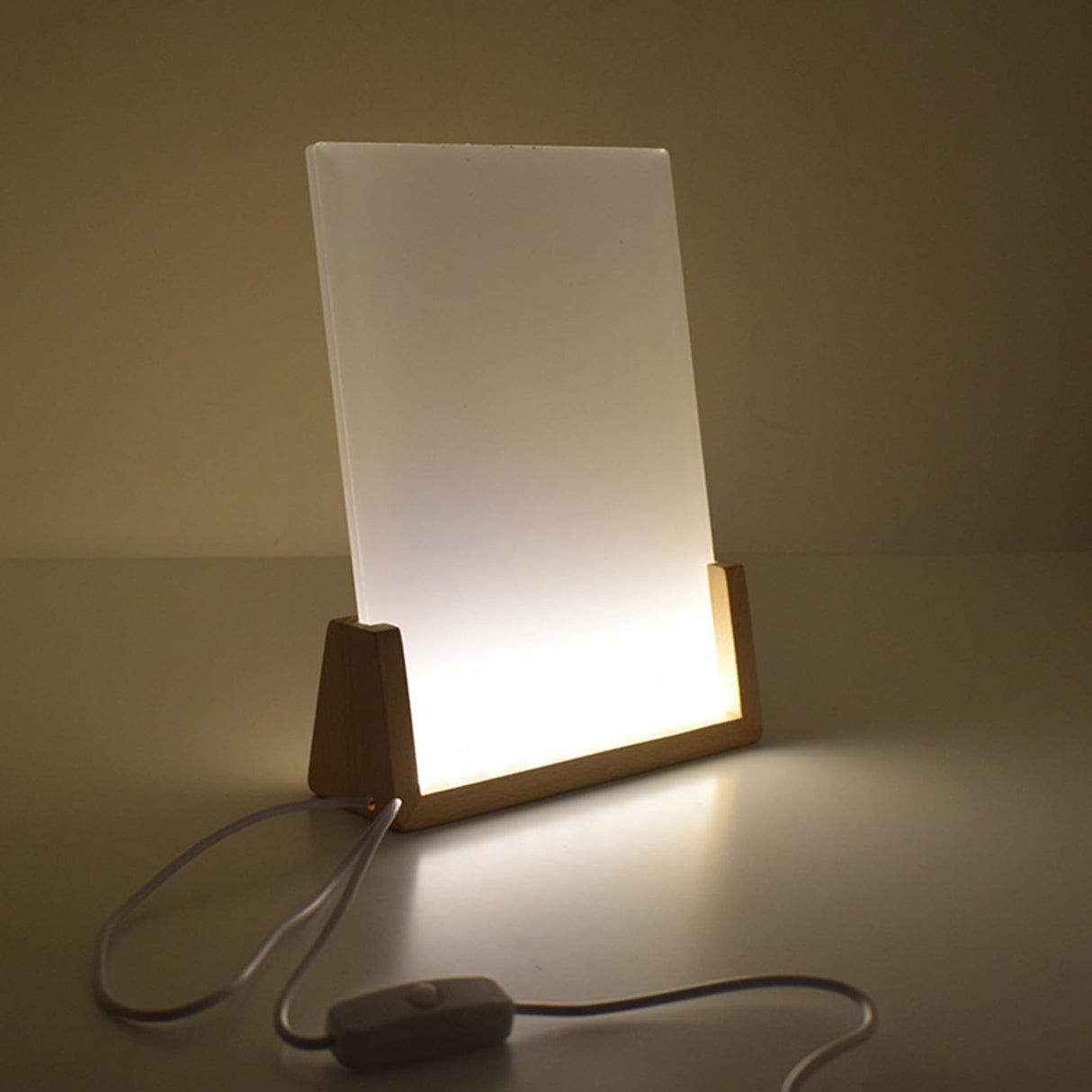 Sublimation Acrylic Photo Frame with LED Light and Wood Stand Picture Frame for Heat Press Machines Printing Pinexi