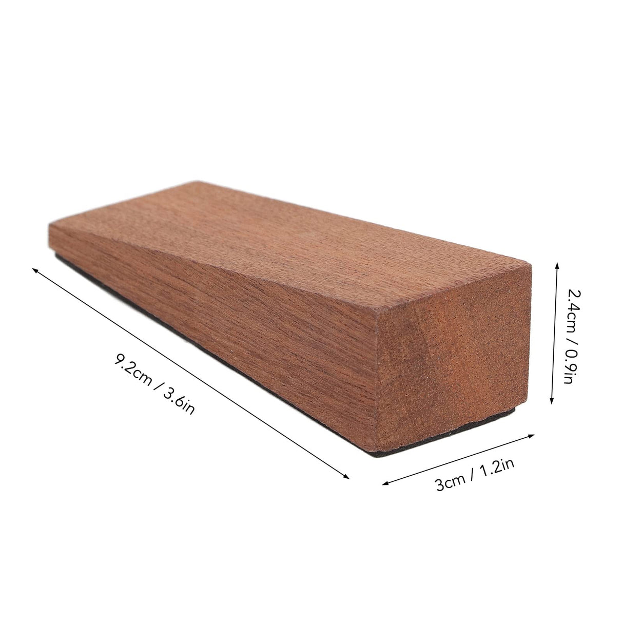 4 Pcs Wooden Door Stopper, Dark Brown Triangular Anti Slip Door Wedge Stopper for Bedroom Living Room Bathroom Hztyyier