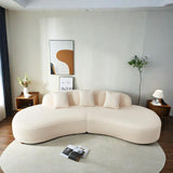 ChicFurnit Couch, Sectional Sofa, Modern Unique Curved Sectional Sofa Couch with 5 Seats, Comfy Couch for Living Room, Apartment & Office, Beige ChicFurnit