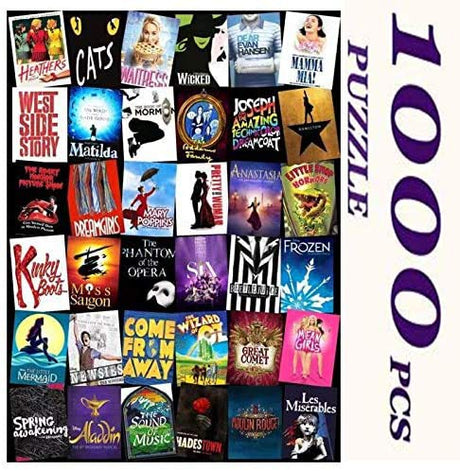1000 Pieces of Jigsaw Puzzles Custom Broadway Musical Theater Jigsaw Puzzle for Adults and Teens Over 12 Years Old Large Size Ideal Relaxation Decompression Meditation Gift 27.6x19.7 Inches BAIMAN