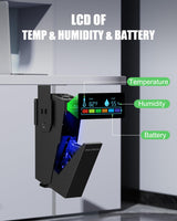 HOLEWOR Gun Safe, Biometric Pistol Safe Fingerprint Quick Access Drop Down Handgun Safe Single Mount Car Gun Safe for Vehicle Desk Bedside Nightstand HOLEWOR