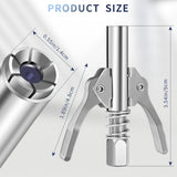 Quadafy Grease Gun Coupler, Quick Locking Grease Gun Tip, 6 Thickened Jaws Locking, High Pressure Grease Fittings, Compatible with All 1/8" NPT Grease Guns Quadafy