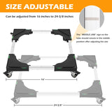 Nefish Furniture Dolly Adjustable Mini Fridge Stand Washing Machine Stand Mobile Roller with 4 Locking Swivel Wheels Universal Mobile Base Moving Cart for Dryer Refrigerator Nefish