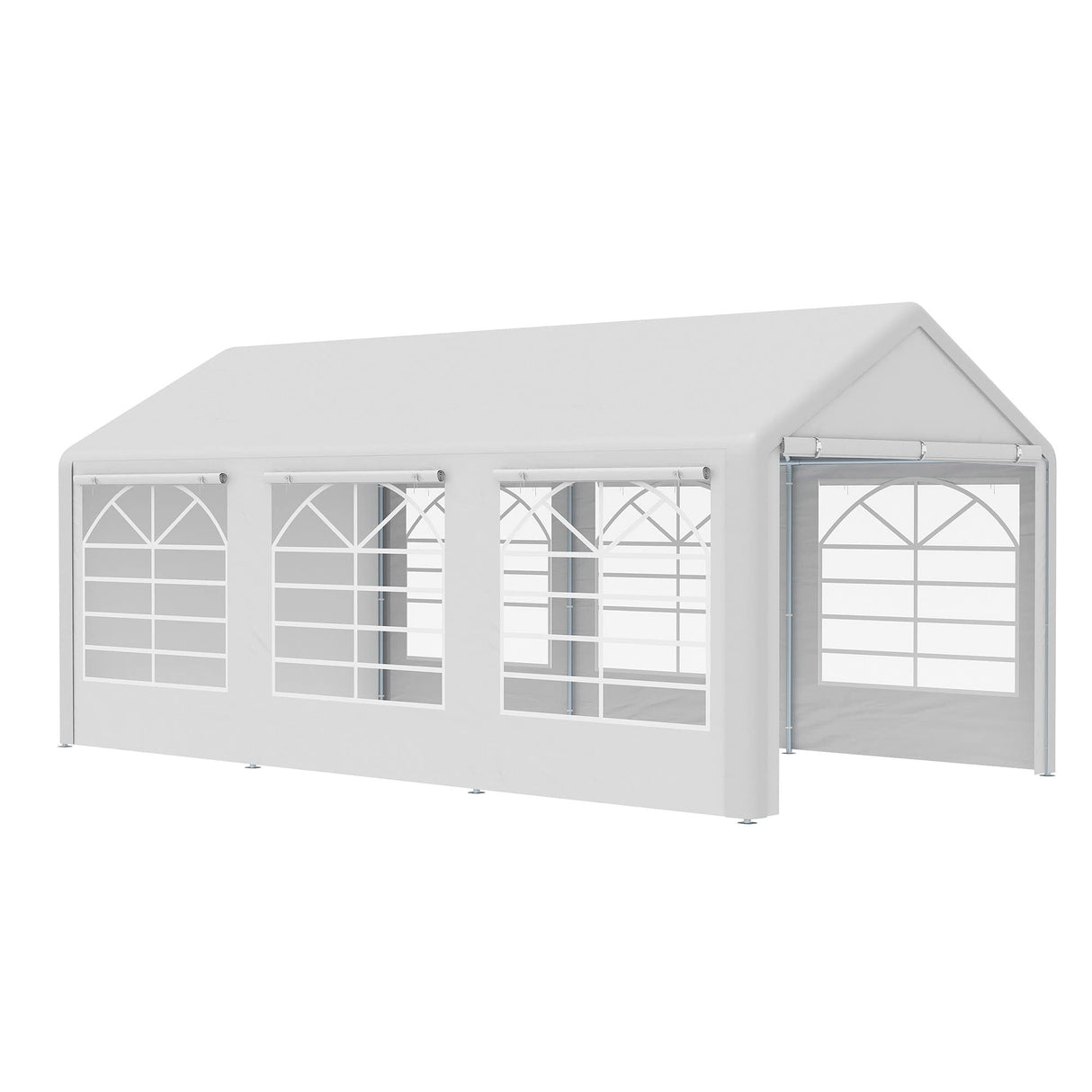 Outsunny 10' x 20' Heavy Duty Party Tent & Carport with Removable Sidewalls and Double Doors, Large Canopy Tent, Sun Shade Shelter, for Parties, Wedding, Outdoor Events, BBQ, White Outsunny