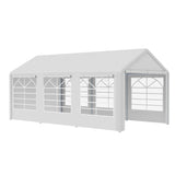 Outsunny 10' x 20' Heavy Duty Party Tent & Carport with Removable Sidewalls and Double Doors, Large Canopy Tent, Sun Shade Shelter, for Parties, Wedding, Outdoor Events, BBQ, White Outsunny
