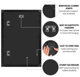 Americanflat 12x18 Poster Frame with Polished Plexiglass - Black Picture Frame with Engineered Wood - Epic Collection - Wide Photo Frame for Wall Display Americanflat