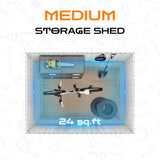 6 x 4 FT Outdoor Storage Shed, Metal Garden Tool Shed with Slooping Roof, Lockable Doors and Aluminum Frames, Easy to Assemble for Garden, Patio, Lawn, White LINKHOO