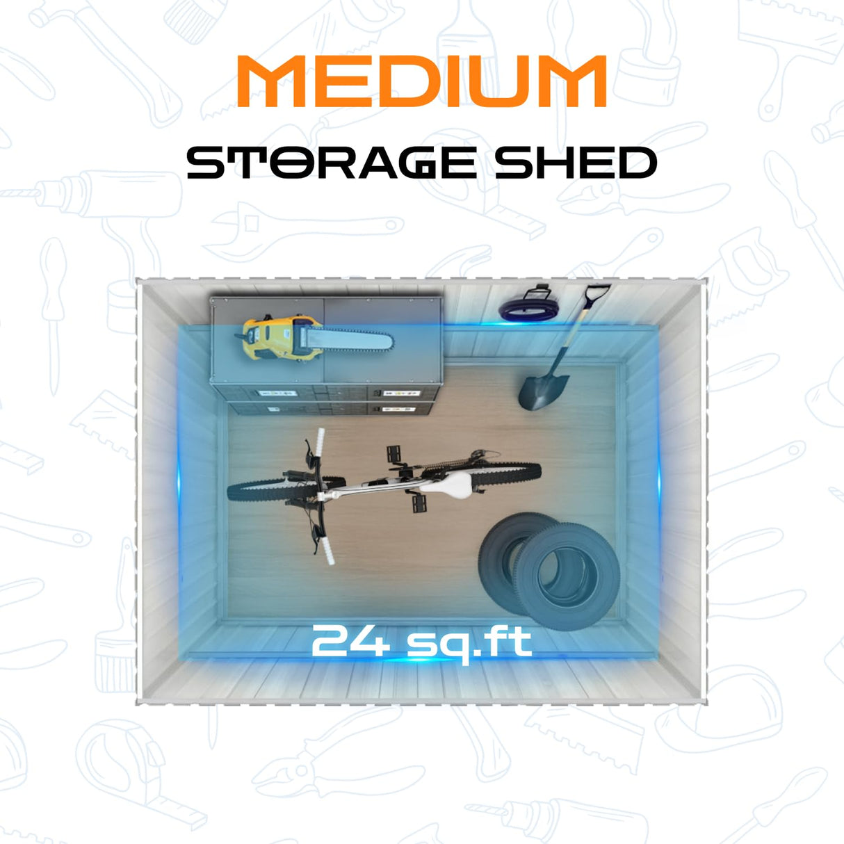 6 x 4 FT Outdoor Storage Shed, Metal Garden Tool Shed with Air Vents & Lockable Doors, Heavy-Duty Waterproof Small Bike shed Easy to Assemble for Garden, Lawn, Patio, Backyard, White LINKHOO