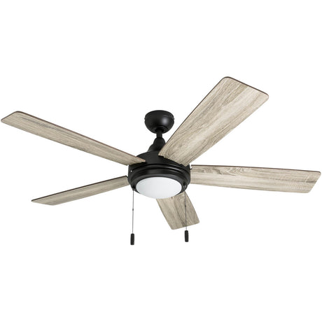 Honeywell Ceiling Fans Ventnor, 52 Inch Modern Farmhouse Indoor LED Ceiling Fan with Light, Pull Chain, Three Mounting Options, Dual Finish Blades, Reversible Motor - 50607-01 (Bronze) Honeywell