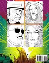 Rock Stars Coloring Book for Adult Stress Relief: 46 High Quality Rock 'n' Roll Music Icons WoodArtSupply