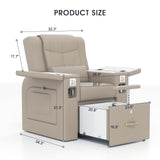 Artist hand Pedicure Spa Chair, Massage Chair, with Smart Foot Bathtub, Hand Wash, Salon Chairs for Manicure, Foot Bath (Grey) Artist hand