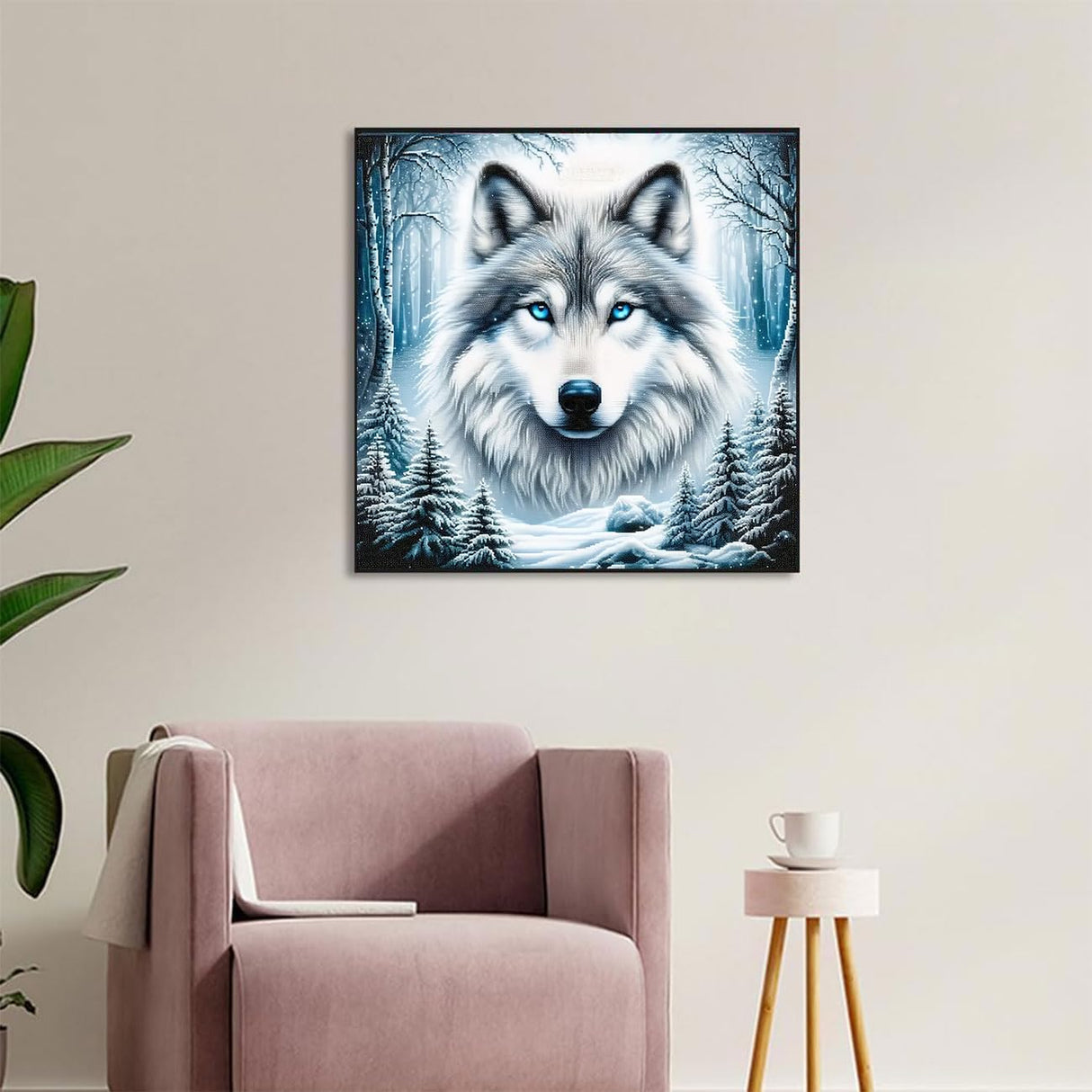 KTHOFCY 5D DIY Diamond Painting Kits for Adults, Animal Wolf Full Drill Embroidery Cross Stitch Crystal Rhinestone Paintings Pictures Arts Wall Decor Painting Dots Kits 11.8X11.8 inch KTHOFCY