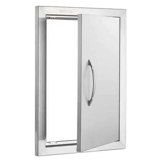 VEVOR BBQ Access Door 14W x 20H Inch, Vertical Single BBQ Door Stainless Steel, Outdoor Kitchen Doors for BBQ Island, Grill Station, Outside Cabinet