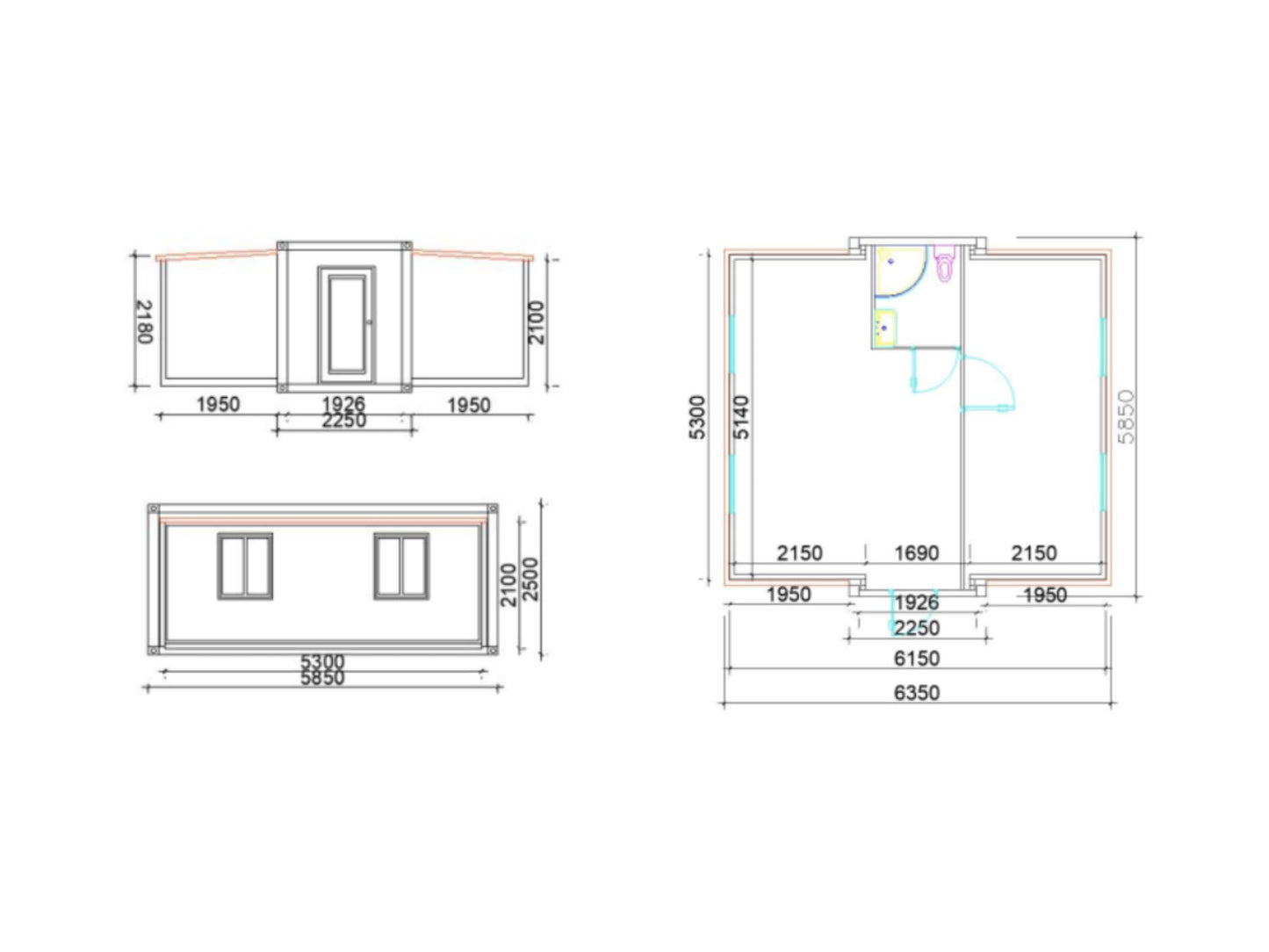 20ft & 20ft Customized Prefabricated Home - Your Space, Your Way Eco-Friendly Modular Home - One or Two Bedrooms