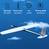 LW ASA Filament 1.75mm, Low Density ASA Filament 1kg Spool, Black Filament, UV and Heat Resistant, Foaming ASA Filament for 3D Printers 3D Printed Airplane (Black) Spriour