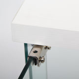 Yoluckea 3 Shelves Glass Display Cabinet with Door, Curio Collection Glass Display Case for Home Office, Floor Standing Bookshelf Corner Cabinet for Book Toys Glory (White) Yoluckea