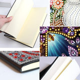 FRANDEK A5 50-Page DIY Diamond Art Painting Notebook with Beautiful Patterns, Special Shaped Diamond Art Craft for Beginners Adults Gift(Purple Cross) FRANDEK