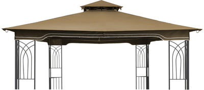SCOCANOPY Replacement Gazebo Canopy for 10 x 12 Regency II Patio Gazebo Model L-GZ798PST,A101004104,A101004105 (Beige)