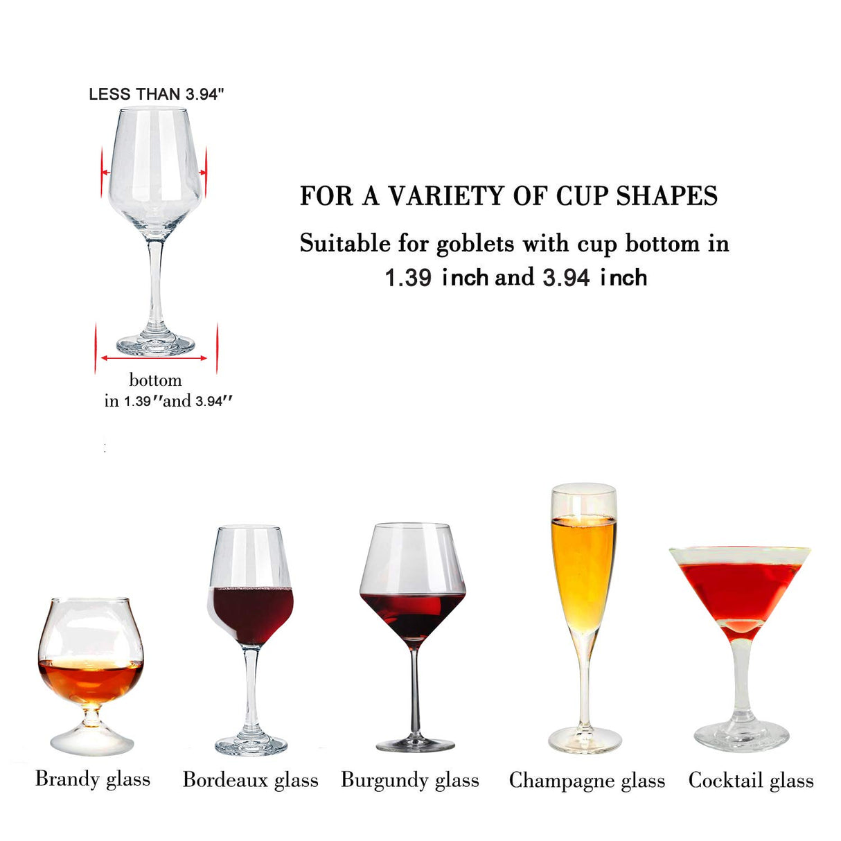 MOCOUM Wine Glasses Rack Under Cabinet Stemware Rack,Wine Glass Hanger Rack Wire Wine Glass Holder Storage Hanger for Cabinet Kitchen Bar (4 Rows) MOCOUM