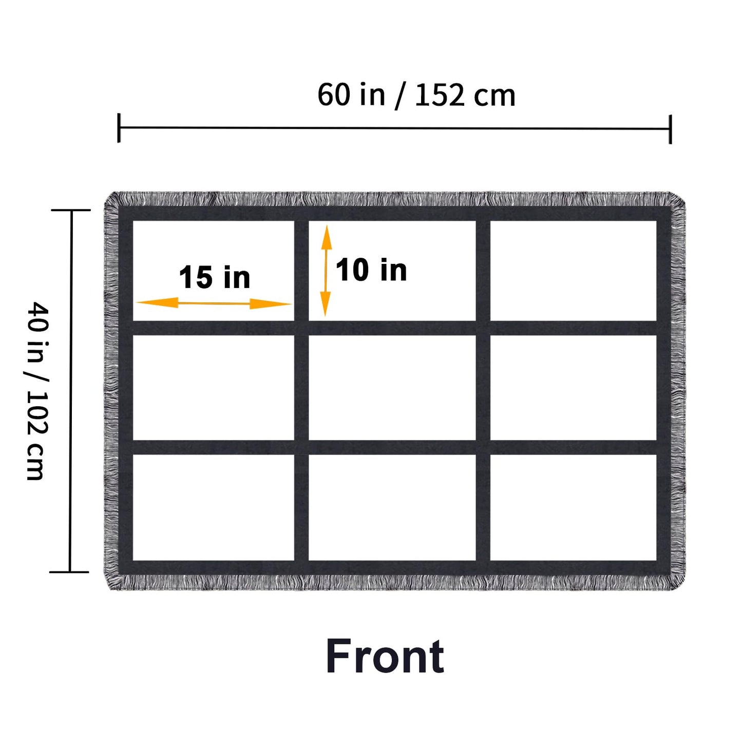 GEKIXUTP Sublimation Blanket Blanks 40"X60" Throw Blankets for Heat Press, Baby Printed Blanket, DIY Custom Personalised Sublimation Photo with 9 Panel