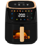 Panana 8QT Large Air Fryer Compact, 8 Preset Menus Airfryer, One-Touch Digital Control Presets, Touchscreen Display, Dishwasher Safe, Nonstick, Fit for Family (Black) Panana